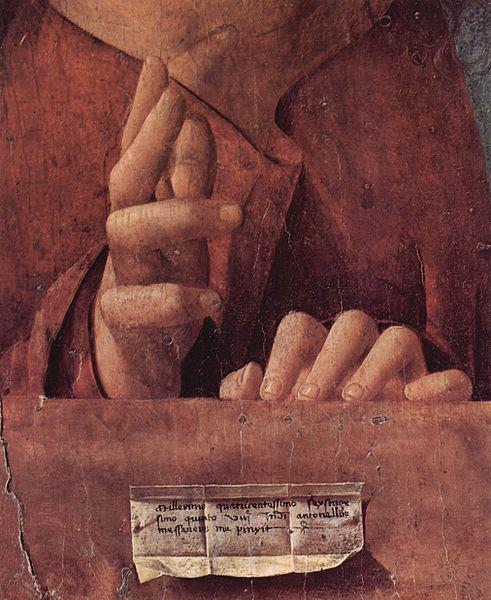 Antonello da Messina Salvator mundi, Detail France oil painting art